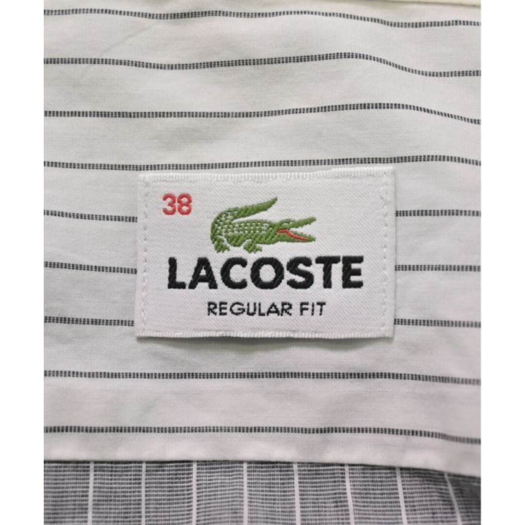 LACOSTE(ラコステ)のLACOSTE カジュアルシャツ 38(S位) グレーx白(ストライプ) 【古着】【中古】 メンズのトップス(シャツ)の商品写真