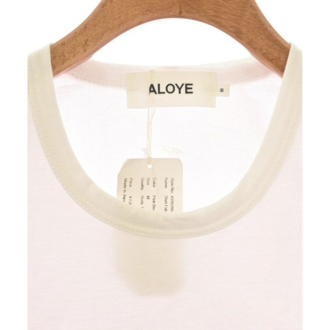 ALOYE(アロイ)のALOYE アロイ Tシャツ・カットソー M 白xピンク 【古着】【中古】 メンズのトップス(Tシャツ/カットソー(半袖/袖なし))の商品写真