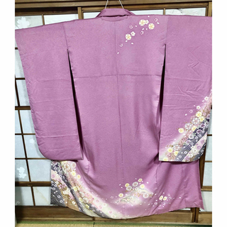 振り袖18 ピンクパープル　パステル柄　成人式　結婚式　卒業式　舞台衣装　袴　(振袖)