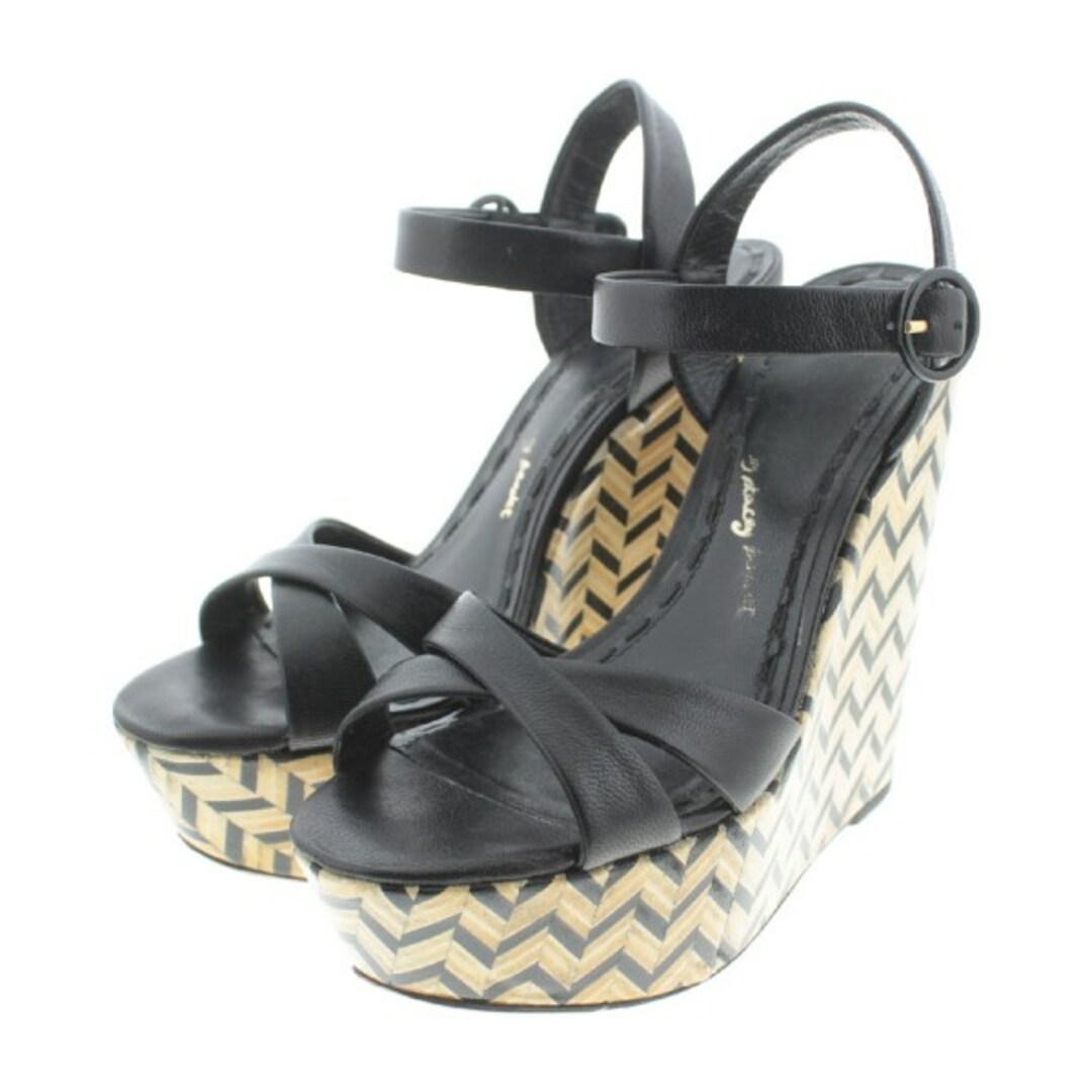 Alice+Olivia - alice+olivia サンダル EU38(24.5cm位) 黒xベージュ