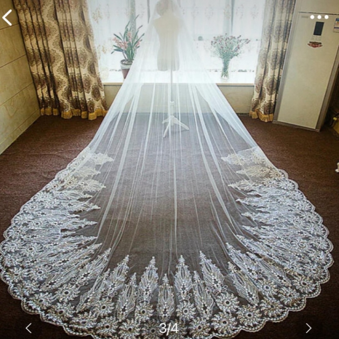 ウェディングベール　ロングベール レディースのフォーマル/ドレス(ウェディングドレス)の商品写真
