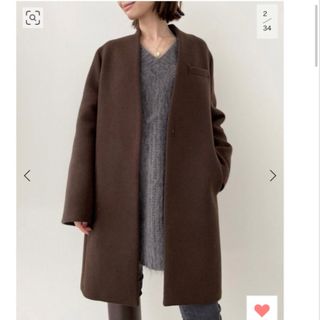 アパルトモンドゥーズィエムクラス(L'Appartement DEUXIEME CLASSE)のアパルトモン　No collar chester COAT ¥86,900税込(ロングコート)