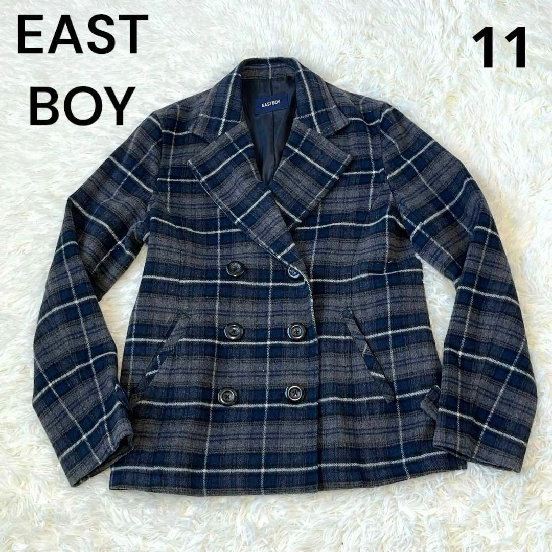 EASTBOY(イーストボーイ)のEAST BOY イーストボーイ　チェック　Pコート　ジャケット　通学　スクール レディースのジャケット/アウター(ピーコート)の商品写真