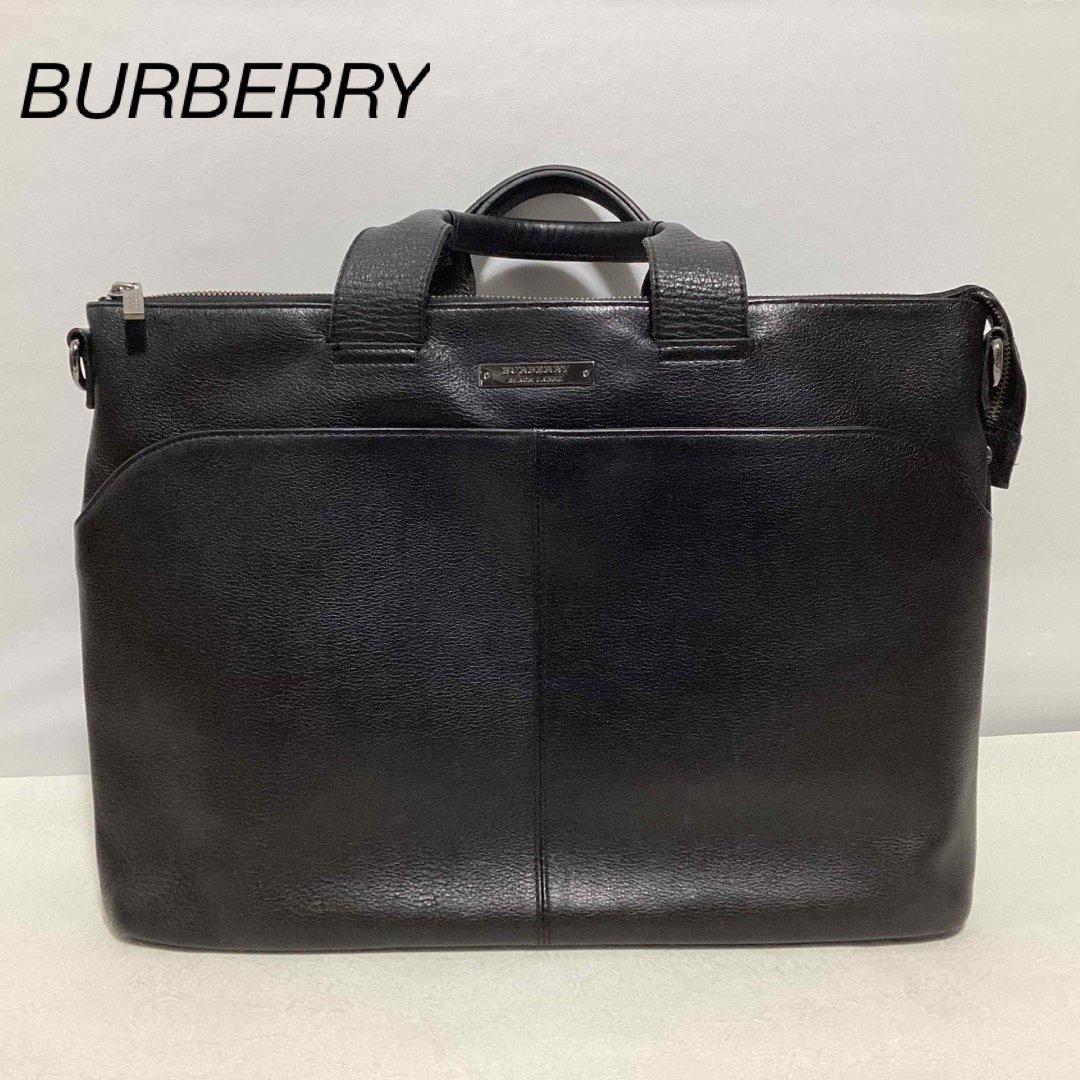 BURBERRY BLACK LABEL(バーバリーブラックレーベル)のBURBERRY BLACK LABEL 本革　バッグ メンズのバッグ(ビジネスバッグ)の商品写真