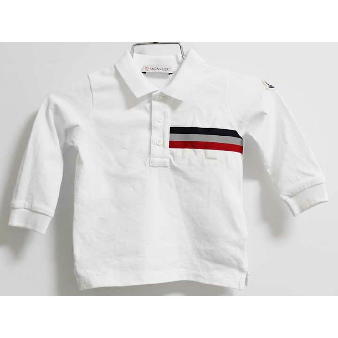 MONCLER(モンクレール)の【値下げ!】‡モンクレール/Moncler‡76cm 長袖ポロシャツ 白【中古】子供服 キッズ kids ベビー服 baby 男の子 春秋 423032 キッズ/ベビー/マタニティのベビー服(~85cm)(シャツ/カットソー)の商品写真