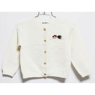 ファミリア(familiar)の‡ファミリア/familiar‡90cm カーディガン 白【中古】子供服 キッズ kids ベビー服 baby 女の子 秋冬 420132(カーディガン/ボレロ)