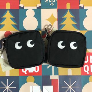 アニヤハインドマーチ(ANYA HINDMARCH)のユニクロ　アニヤハインドマーチ　パッカブルバッグ　2個　ブラック　エコバッグ(エコバッグ)