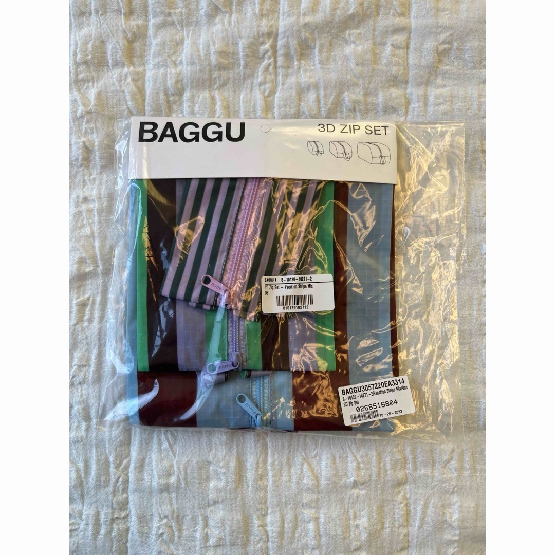 BAGGU(バグゥ)の【新品未使用】Baggu バグー 3D zip ストライプ レディースのバッグ(エコバッグ)の商品写真