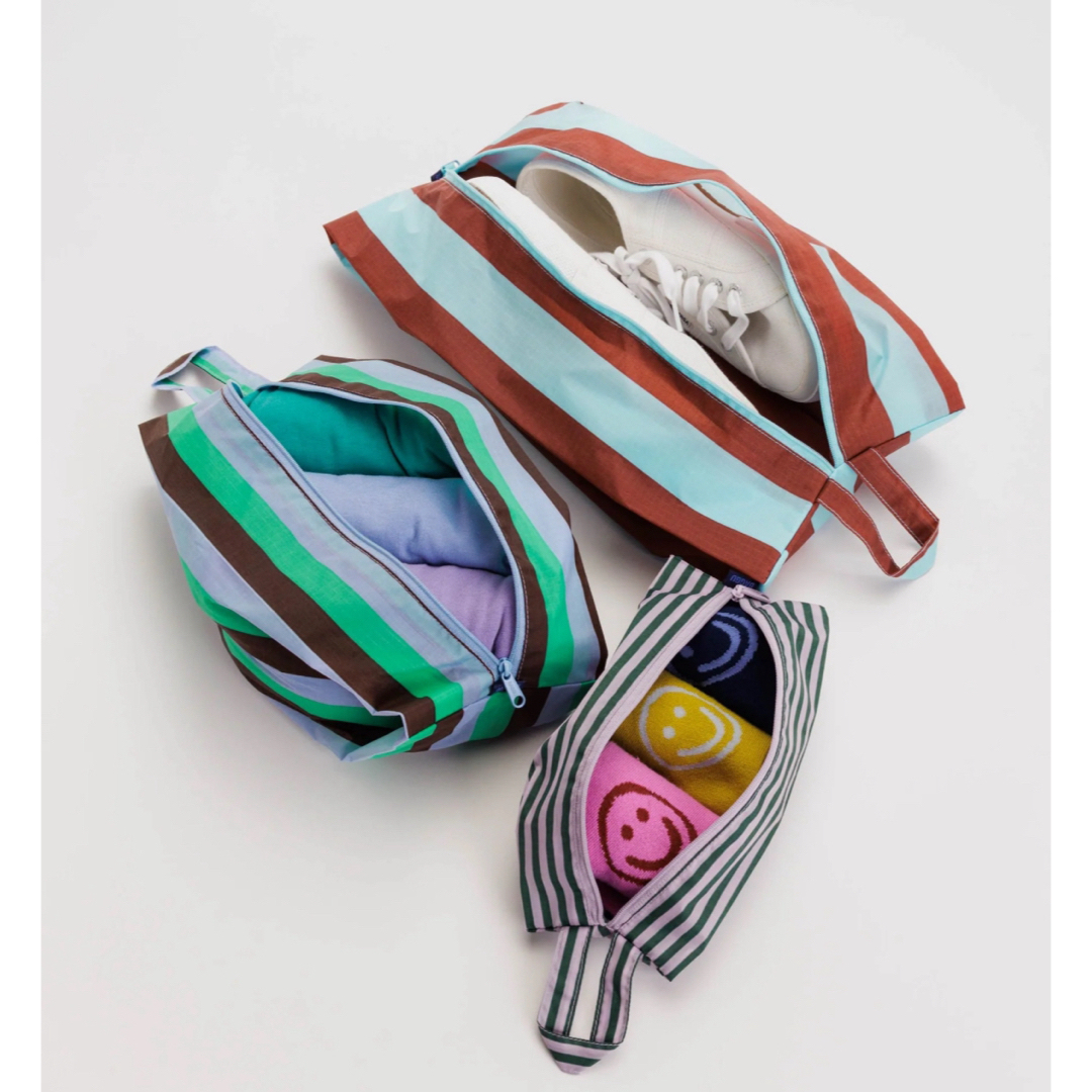 BAGGU(バグゥ)の【新品未使用】Baggu バグー 3D zip ストライプ レディースのバッグ(エコバッグ)の商品写真