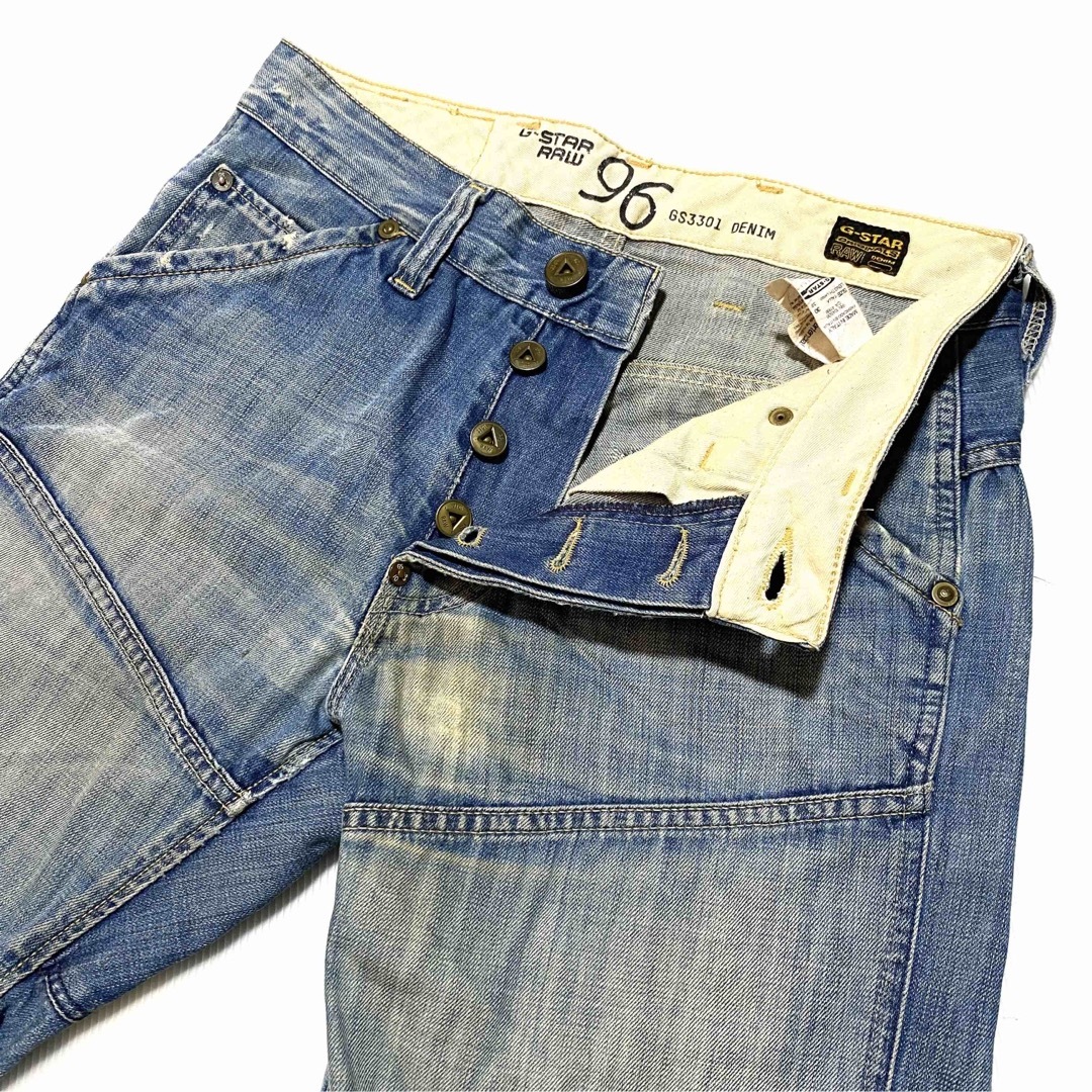 G-STAR RAW(ジースター)のイタリア製 G-STAR RAW ジースターロゥ バイカー デニム サイズ30 メンズのパンツ(デニム/ジーンズ)の商品写真