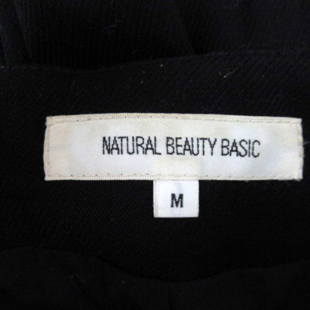 NATURAL BEAUTY BASIC(ナチュラルビューティーベーシック)のナチュラルビューティーベーシック ノーカラージャケット ミドル丈 総裏地 M 黒 レディースのジャケット/アウター(その他)の商品写真