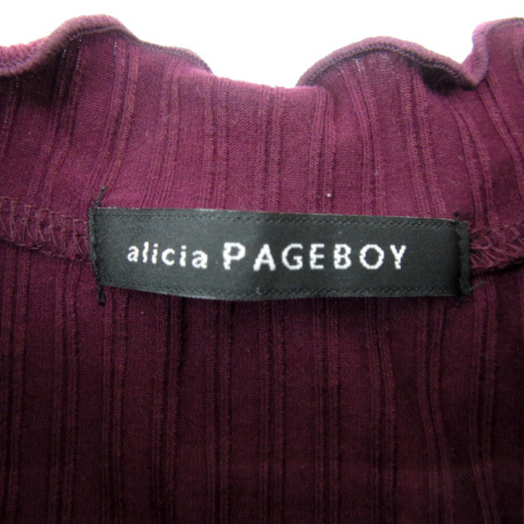 PAGEBOY(ページボーイ)のページボーイ alicia PAGEBOY リブカットソー 長袖 F ボルドー レディースのトップス(カットソー(長袖/七分))の商品写真