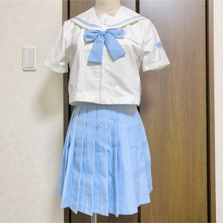 セーラー服上下セット（コスプレ）サックス　Mサイズ(セット/コーデ)