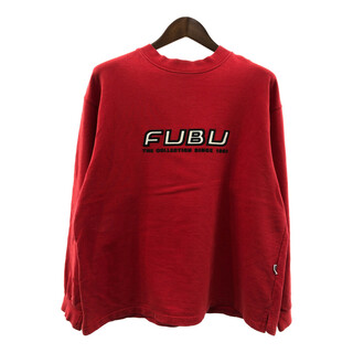 90年代 FUBU フブ スウェット 大きいサイズ カレッジ レッド ...