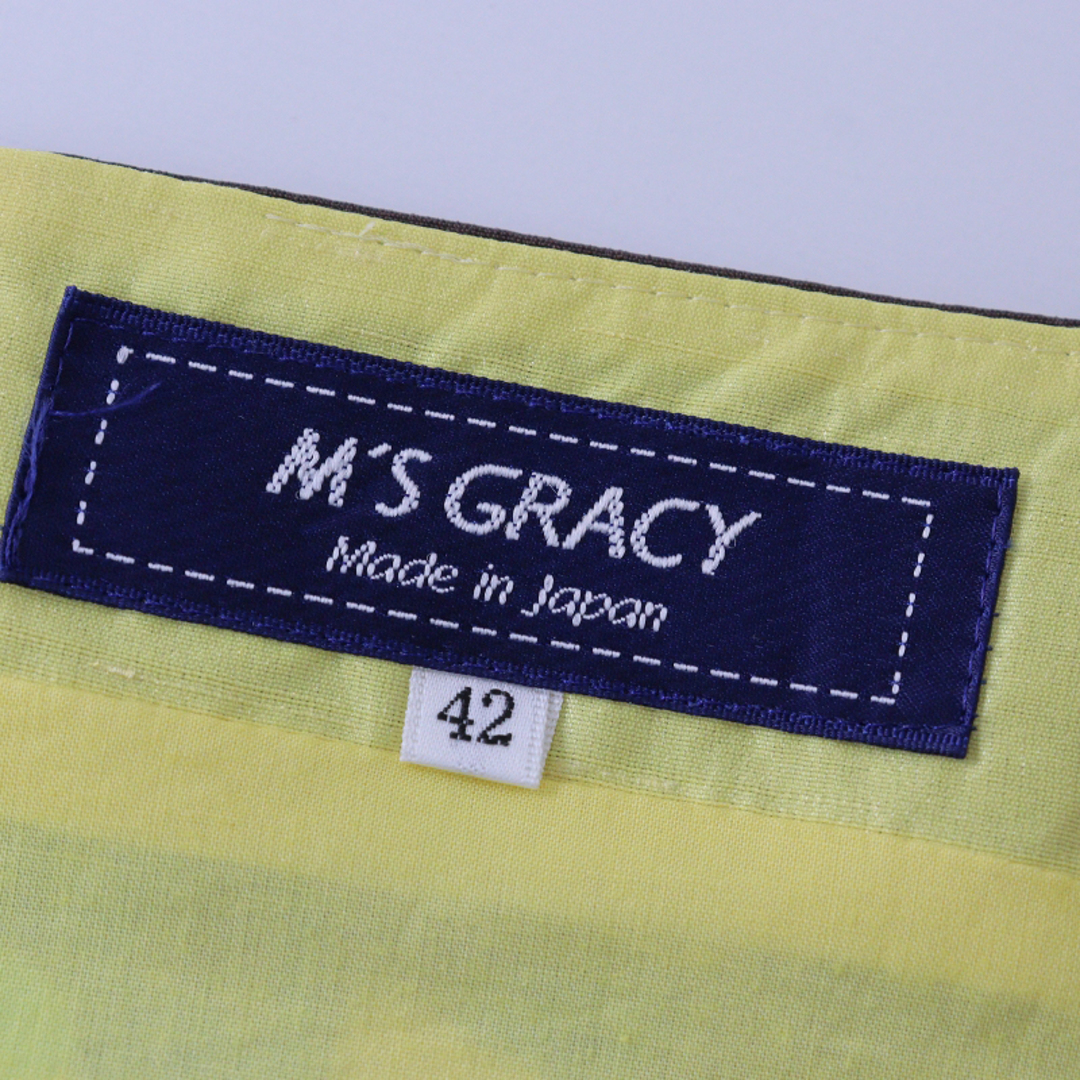 M'S GRACY(エムズグレイシー)の極美品 2022年カタログ掲載 エムズグレイシー M'S GRACY カラフルフラワープリントドレス 42/カナリアイエロー【2400013606615】 レディースのワンピース(その他)の商品写真