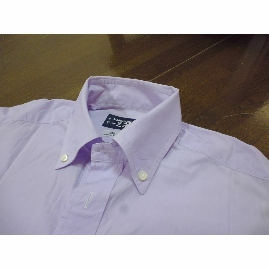 使用数回　高級新疆綿　鎌倉シャツ　１００番手　薄いパープル　S メンズのトップス(シャツ)の商品写真