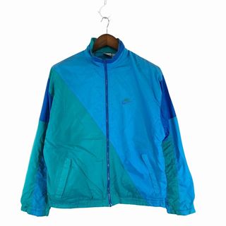 ナイキ(NIKE)の90年代 NIKE ナイキ スウォッシュロゴ ジャケット 銀タグ ブルー (メンズ M) 中古 古着 P1331(その他)