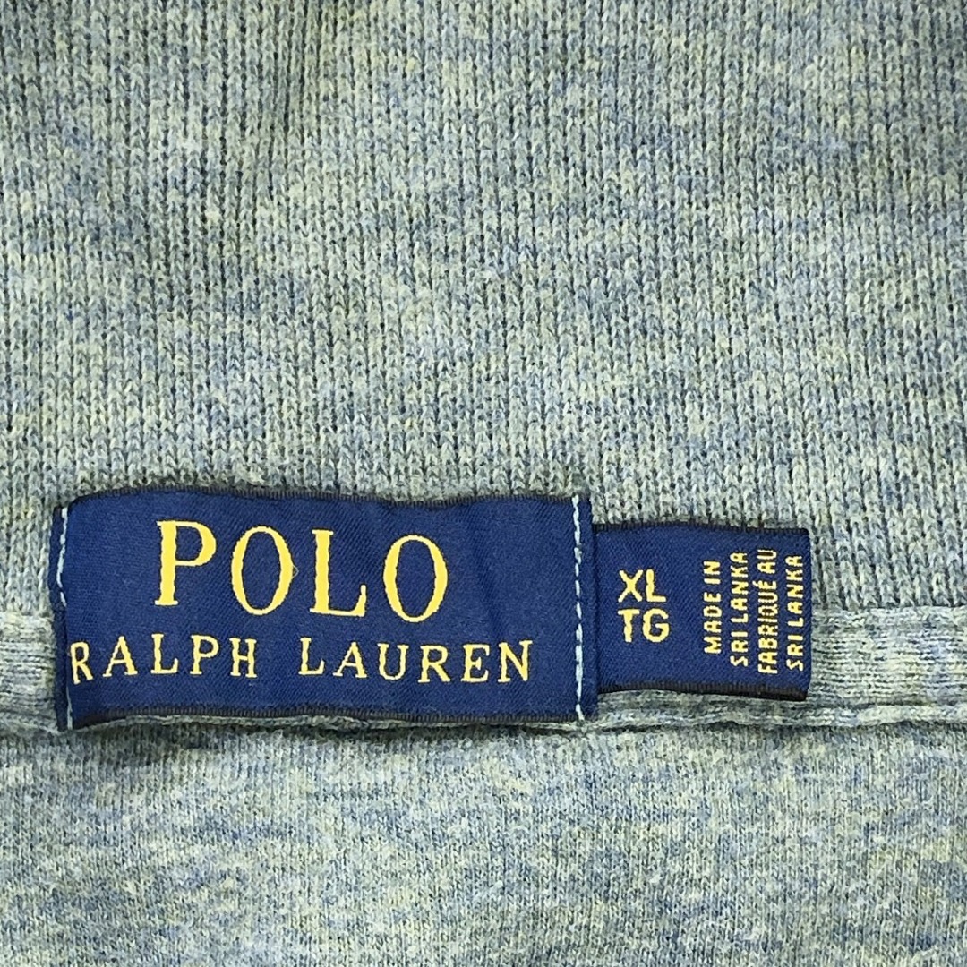 POLO RALPH LAUREN(ポロラルフローレン)のPolo by Ralph Lauren ポロ ラルフローレン ワンポイントロゴ ハーフジップ スウェット グリーン (メンズ XL) 中古 古着 P1351 メンズのトップス(スウェット)の商品写真