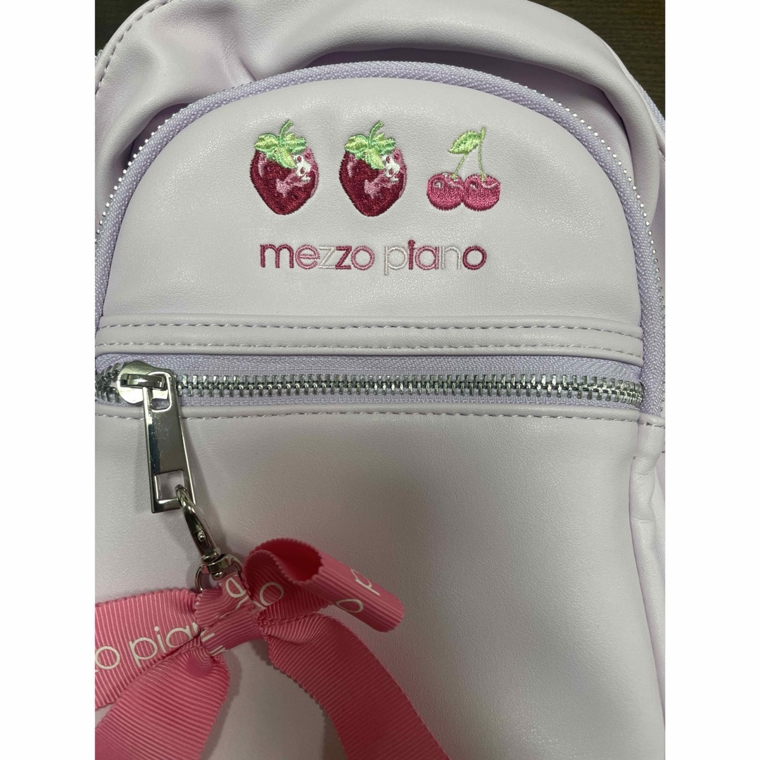 mezzo piano - mezzo piano イチゴチェリー ミニリュック ピンクの通販 mezzo piano - mezzo piano イチゴチェリー ミニリュック ピンクの通販