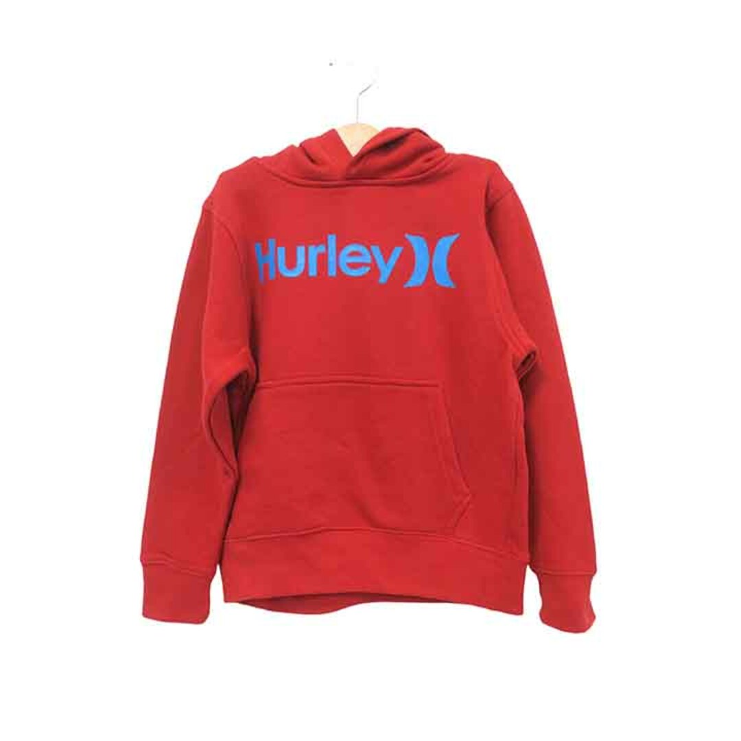 Hurley(ハーレー)の【中古】hurley ハーレー 子供服 キッズ トップス フード付きトレーナー レッド 男の子 女の子 Sサイズ キッズ/ベビー/マタニティのベビー服(~85cm)(トレーナー)の商品写真