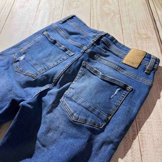 ザラ(ZARA)の【ZARA MAN】ザラ マン クラッシュ加工 ストレッチスキニーデニムパンツ(デニム/ジーンズ)