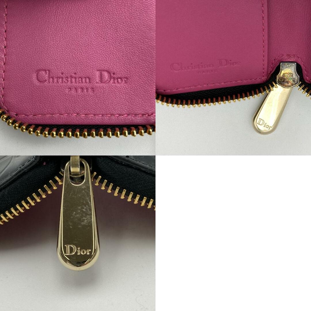 Christian Dior(クリスチャンディオール)のChristian Dior クリスチャンディオール トロッター キーケース 6連 ブラック ピンク エナメル レディース メンズ ファッション 小物 アイテム USED 【中古】 レディースのファッション小物(キーケース)の商品写真