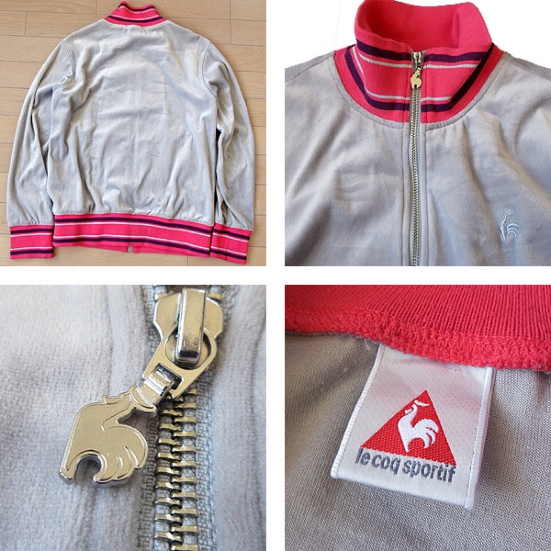 le coq sportif(ルコックスポルティフ)の美品 L ルコックスポルティフ レディース ベロアジャージ ジャケット レディースのトップス(その他)の商品写真