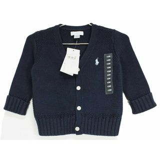 ラルフローレン(Ralph Lauren)の新品 未使用品[ラルフローレン/Ralph Lauren]80cm カーディガン 濃紺 子供服 キッズ kids ベビー服 baby 男の子 秋冬 629032(カーディガン/ボレロ)