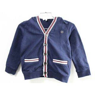 グッチ(Gucci)の【新規値下げ!】《グッチ/GUCCI》90cm フード付カーディガン 紺【中古】子供服 キッズ kids ベビー服 baby 男の子 春秋 423032 tops(カーディガン/ボレロ)