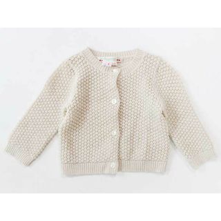 ☆ボンポワン/BONPOINT☆70cm カーディガン ベージュ 【中古】子供服 キッズ kids ベビー服 baby 女の子 秋冬 410122(カーディガン/ボレロ)