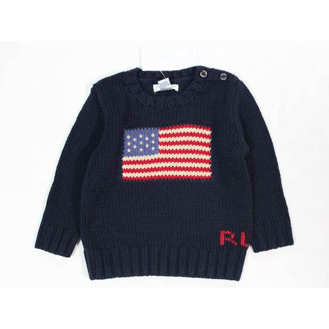 Ralph Lauren(ラルフローレン)の【秋冬物 新入荷!】新品 未使用品☆ラルフローレン/Ralph Lauren☆80cm セーター/ニット 紺 子供服 キッズ kids ベビー服 baby 男の子 秋冬 701132 キッズ/ベビー/マタニティのベビー服(~85cm)(ニット/セーター)の商品写真