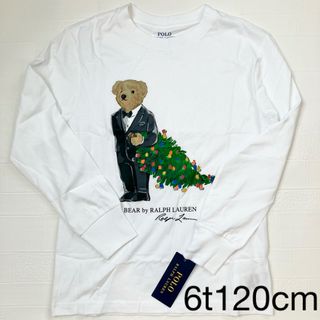 ラルフローレン(Ralph Lauren)の6t120cm クリスマスベア　ロンT ラルフローレン  長袖(Tシャツ/カットソー)