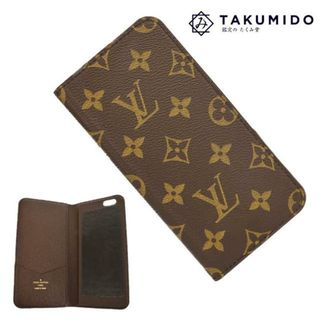 ルイヴィトン(LOUIS VUITTON)のルイヴィトン iphoneケース 6plus対応 フォリオ 中古 M61423 モノグラム ブラウン LOUIS VUITTON 【中古】 | ブランド スマートフォン ルイビトン ファッション スマホ カバー アイフォン 茶色 小物 スマホケース Aランク(iPhoneケース)