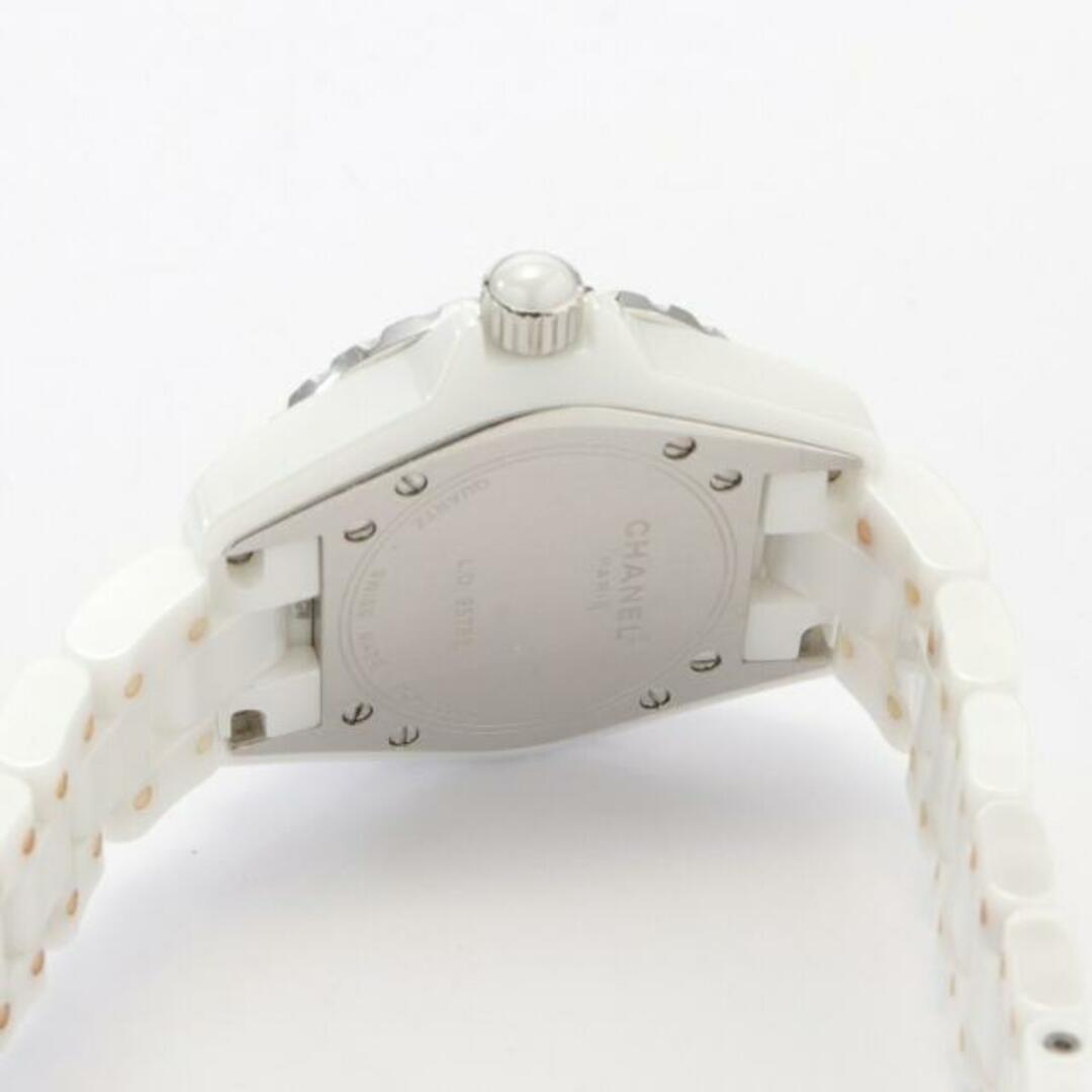 CHANEL(シャネル)のJ12 レディース 腕時計 クオーツ セラミック SS ホワイト シルバー ホワイト文字盤 12Pダイヤ レディースのファッション小物(腕時計)の商品写真