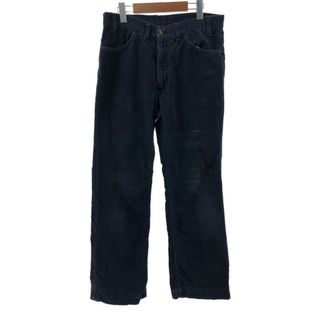 リーバイス(Levi's)の80年代 カナダ製 Levi's リーバイス コーデュロイ ストレート パンツ アメカジ ネイビー (メンズ 34/34) 中古 古着 P1421(その他)