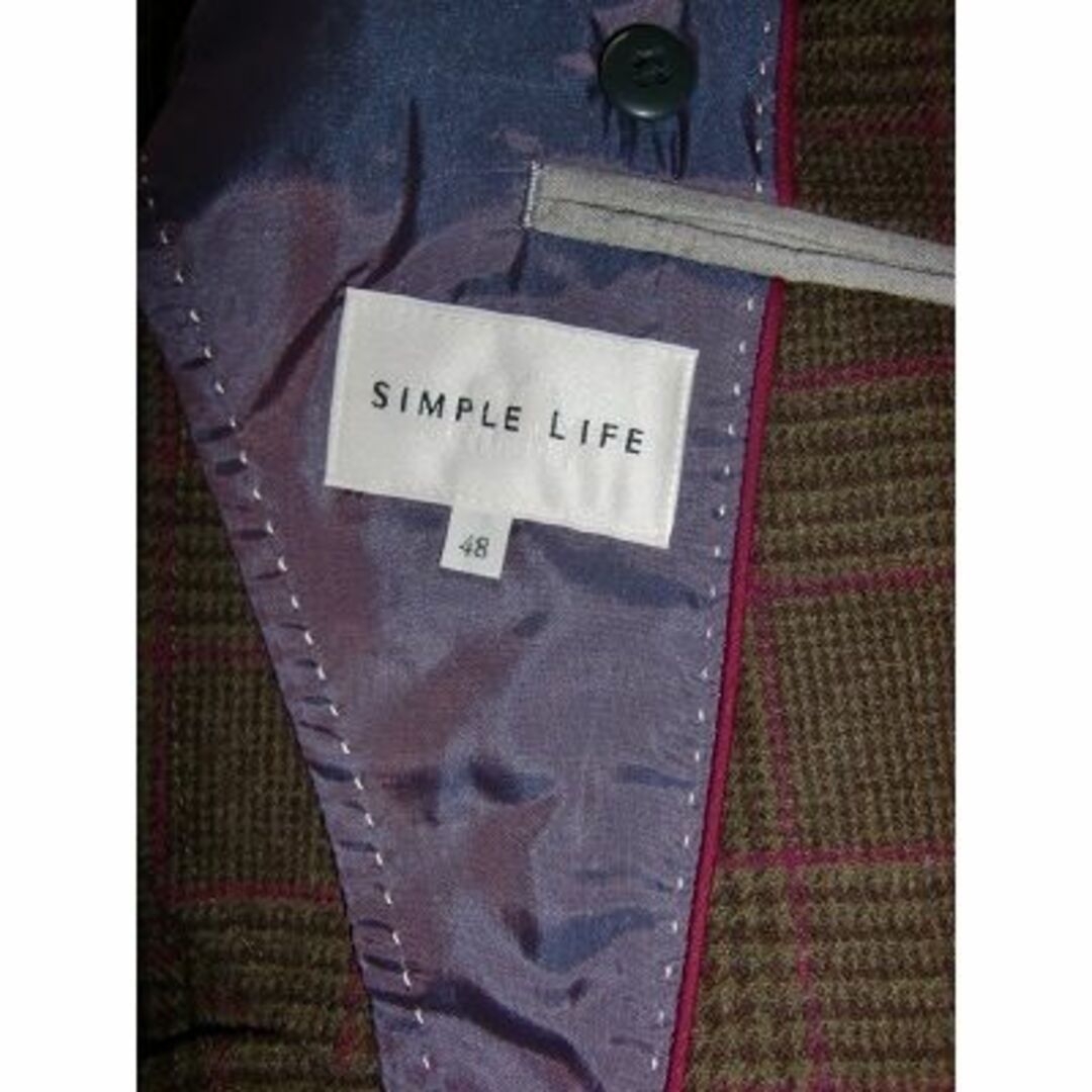 SIMPLE LIFE(シンプルライフ)の新品 4.9万SIMPLE LIFE　(シンプルライフ)　テーラードジャケット メンズのジャケット/アウター(テーラードジャケット)の商品写真