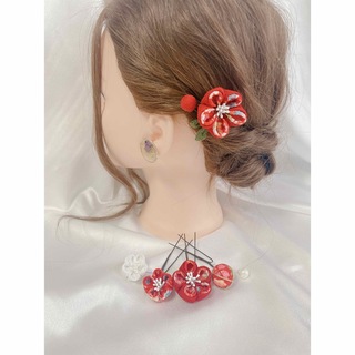 髪飾り　つまみ細工(ヘアアクセサリー)