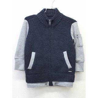 ▽ディーゼルキッズ/DIESEL kids▽80-90cm位 ニットブルゾン/セーター 紺×グレー【中古】子供服 キッズ kids ベビー服 baby 男の子 秋冬 200132