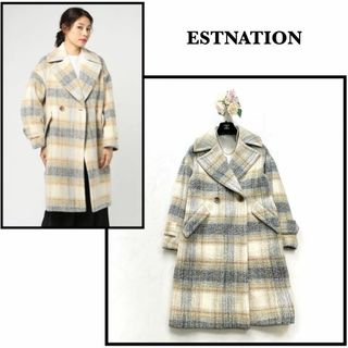 ESTNATION - 【ESTNATION】ドラマ着用＊チェックチェスターコート　ビッグシルエット