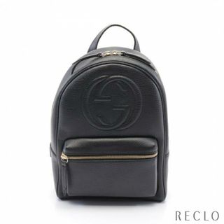 グッチ(Gucci)のソーホー インターロッキングG バックパック リュックサック レザー ブラック(リュック/バックパック)