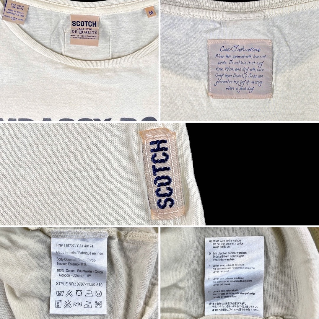 SCOTCH & SODA(スコッチアンドソーダ)の中古 SCOTCH&SODA 50年代 ロカビリー ライブ告知 チラシ風 ロンT メンズのトップス(Tシャツ/カットソー(七分/長袖))の商品写真