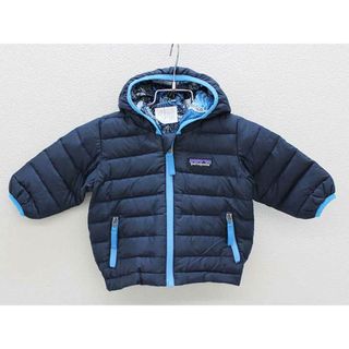 パタゴニア(patagonia)の▲パタゴニア/Patagonia▲70cm(3-6M) リバーシブルダウンセーターフーディ/ダウンジャケット 濃紺×水色系 アウトドア キャンプ 防寒【中古】子供服 キッズ kids ベビー服 baby 男の子 女の子 冬 901122(ジャケット/コート)