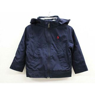 ラルフローレン(Ralph Lauren)の□ラルフローレン/Ralph Lauren□90cm ナイロンジャンパー/ブルゾン 濃紺 裏フリース フード収納可【中古】子供服 キッズ kids ベビー服 baby 男の子 秋 029022(ジャケット/コート)