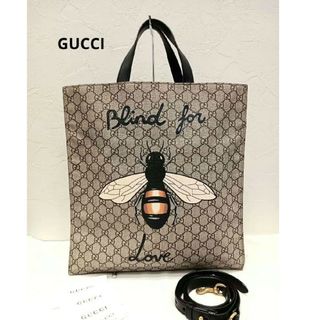 グッチ(Gucci)のGUCCI♡GGスプリーム  ビー  2wayトートバッグ(トートバッグ)