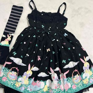 アンジェリックプリティー(Angelic Pretty)のアンジェリックプリティ　Happy garden ジャンパースカート　E1(ひざ丈ワンピース)