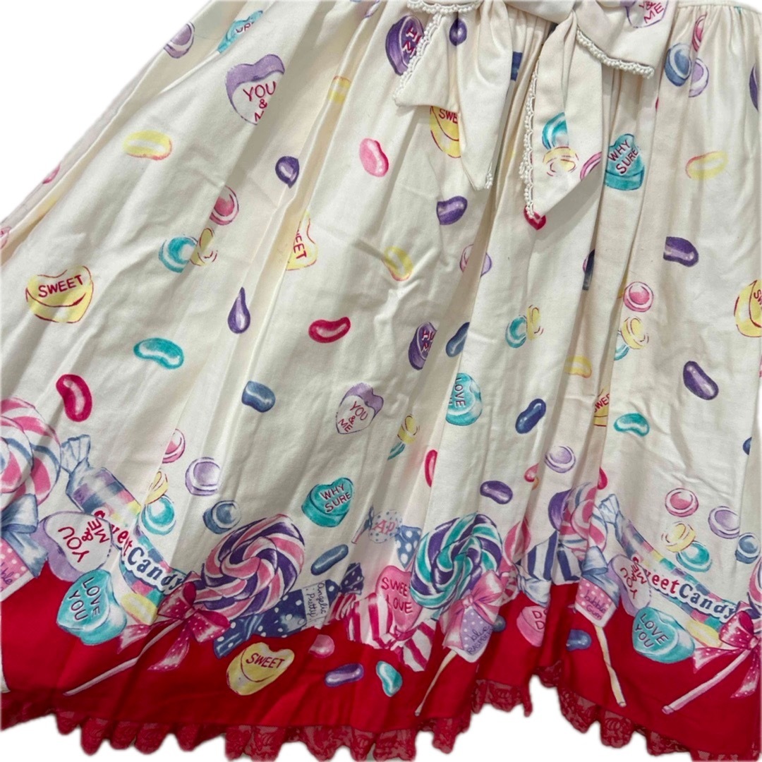 Angelic Pretty(アンジェリックプリティー)のアンジェリックプリティ　candy treat ジャンパースカート　E1 レディースのワンピース(ひざ丈ワンピース)の商品写真