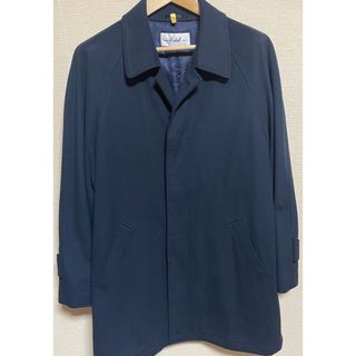 FIDOL  navy blueメンズコート　ステンカラー　ショート丈　Lサイズ(ステンカラーコート)