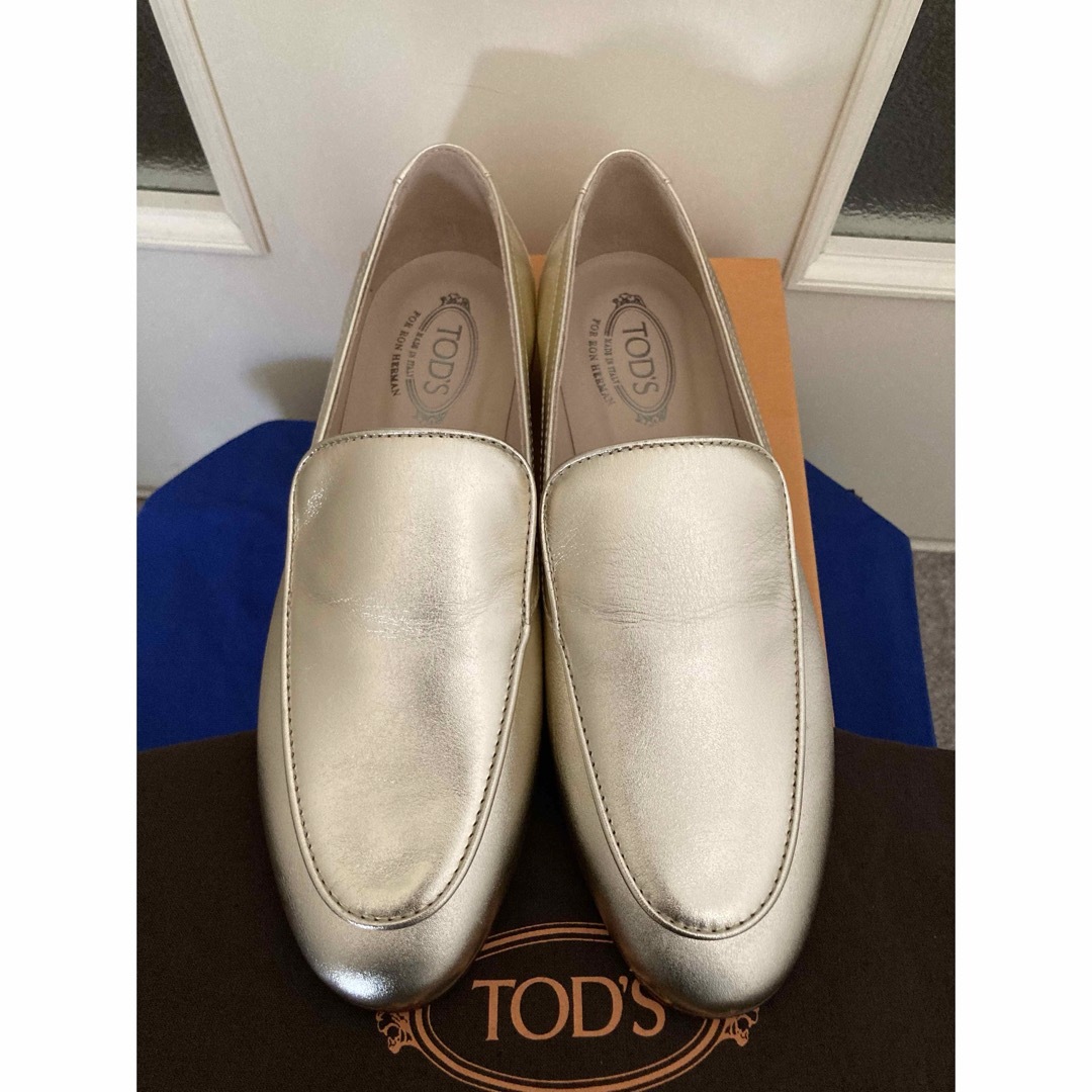 TOD'S ローファー  パテント シャンパンゴールド 361/2  23.5㎝