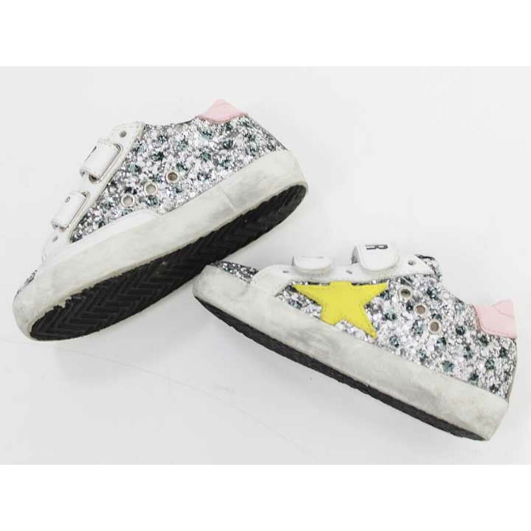 GOLDEN GOOSE(ゴールデングース)の【値下げ!】◇ゴールデングース/GOLDEN GOOSE◇13cm スニーカー/シューズ/靴 シルバー×白 ユーズド加工【中古】子供 キッズ kids ベビー baby 女の子 春夏秋冬 015032 キッズ/ベビー/マタニティのベビー靴/シューズ(~14cm)(スニーカー)の商品写真