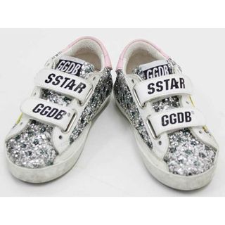 GOLDEN GOOSE - 【値下げ!】◇ゴールデングース/GOLDEN GOOSE◇13cm スニーカー/シューズ/靴 シルバー×白 ユーズド加工【中古】子供 キッズ kids ベビー baby 女の子 春夏秋冬 015032